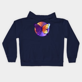 Midnight Fairy & Sunset Butterfly Kids Hoodie